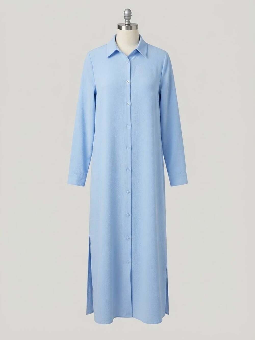 Awdenio Long Sleeve Shirt Dress Size XL Blue
